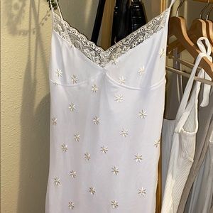 Tight fitting dress with a little slit